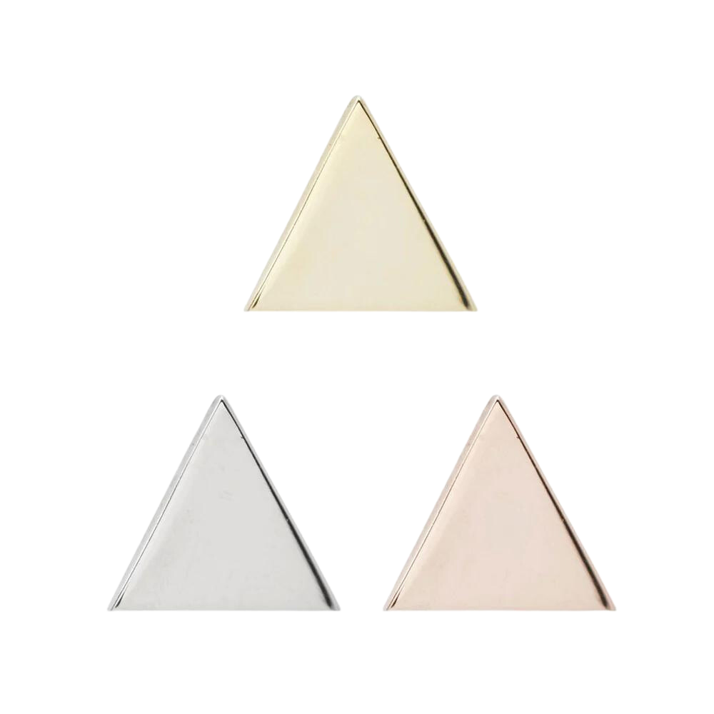 TRIANGLE - SOLID GOLD THREADLESS END piercing-zone.com