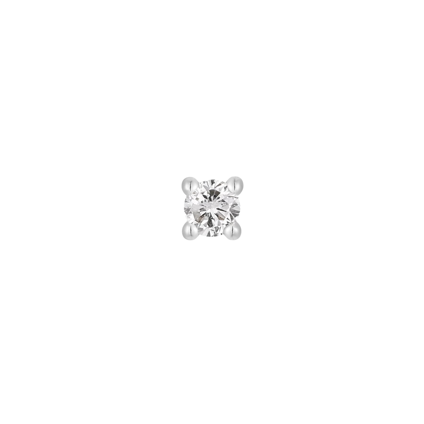 GENUINE WHITE DIAMOND PRONG - THREADLESS END piercing-zone.com