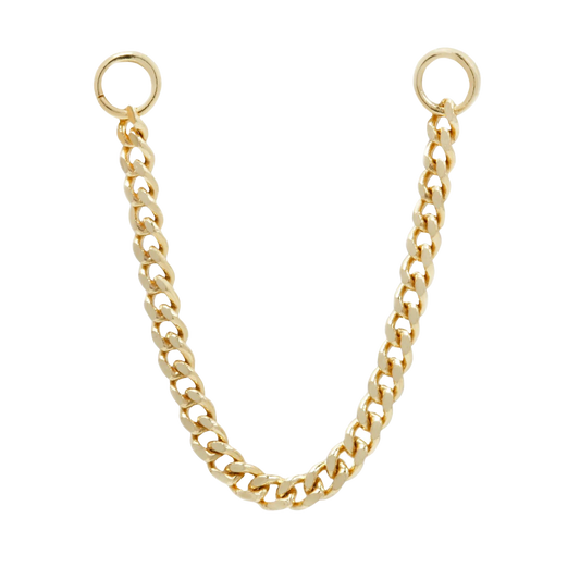 FACETED CHAIN - SOLID 14KT GOLD piercing-zone.com