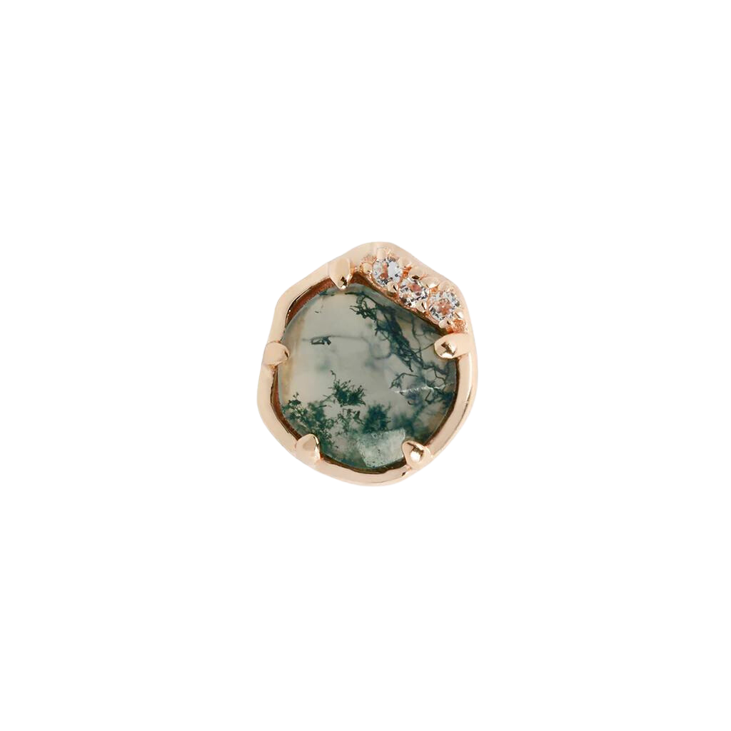 VISION - MOSS AGATE - THREADLESS END piercing-zone.com