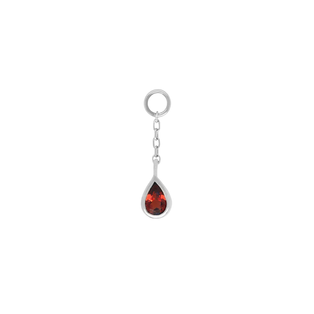 Concorde - Garnet + Chain - Charm