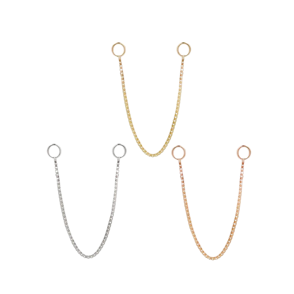 SINGLE BOX CHAIN - SOLID 14KT GOLD
