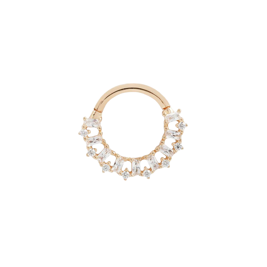 OBSESSED - CZ - SOLID 14KT GOLD CLICKER piercing-zone.com