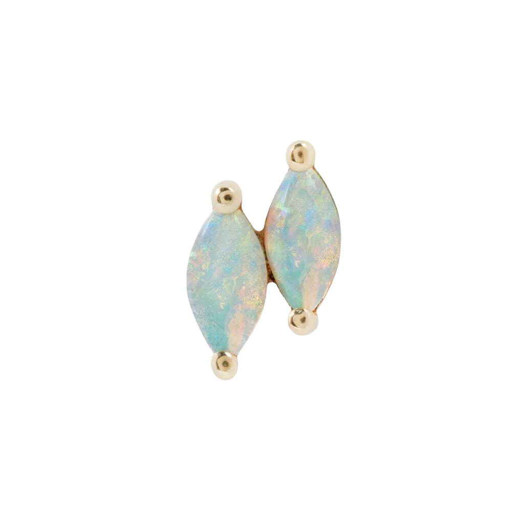 DOUBLE ZURI MARQUISE OPAL - THREADLESS END piercing-zone.com