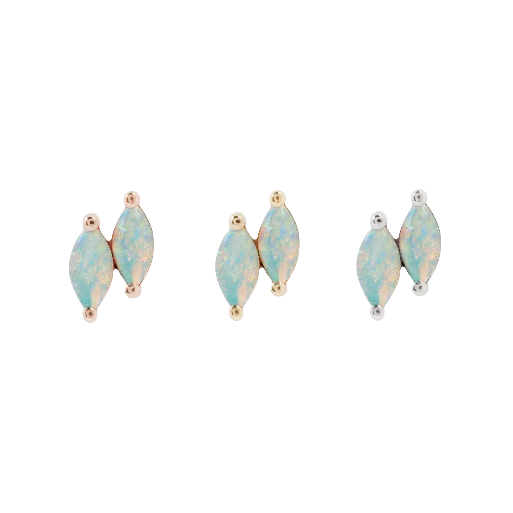 DOUBLE ZURI MARQUISE OPAL - THREADLESS END piercing-zone.com