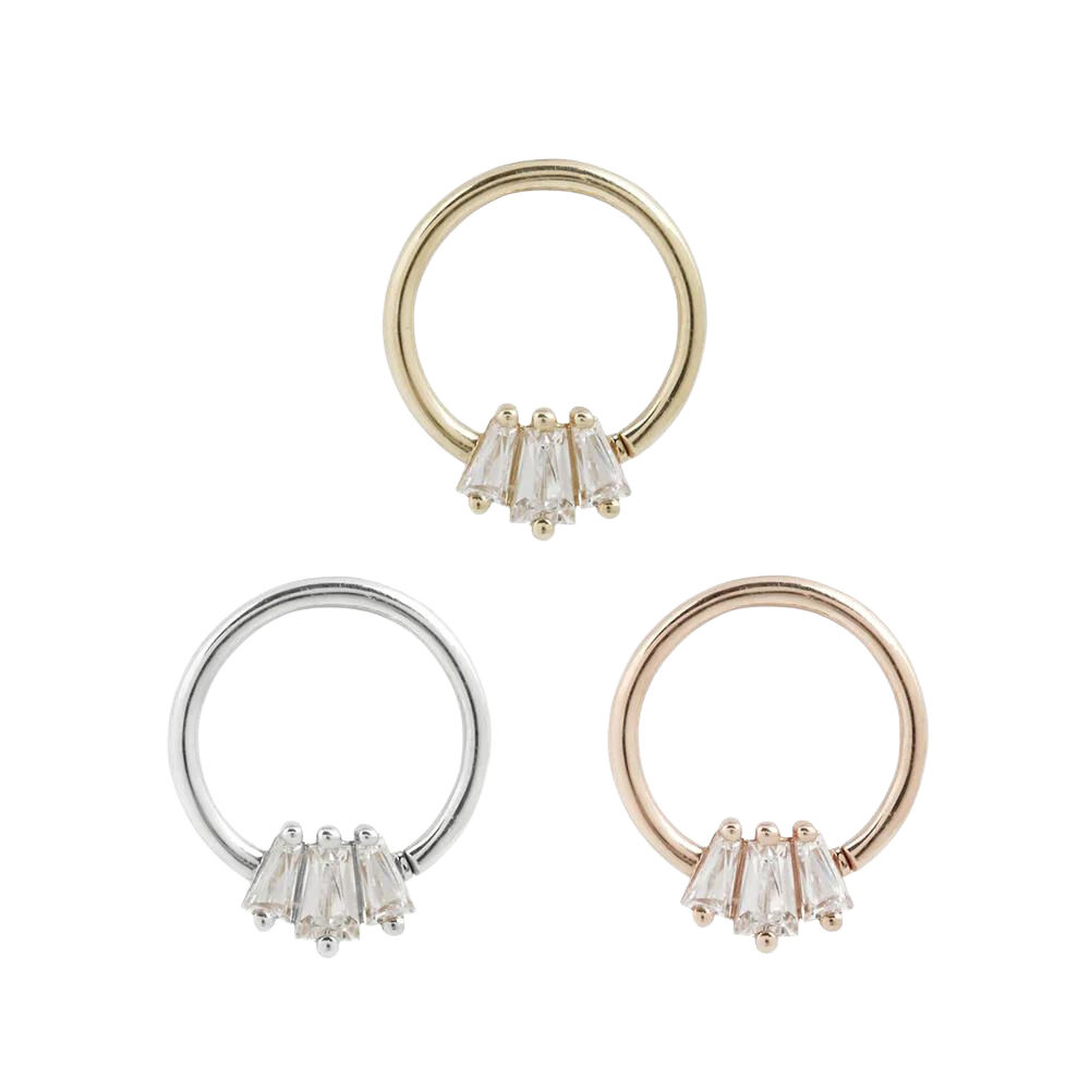 GEMMA TRIOS CZ SEAMLESS RING piercing-zone.com