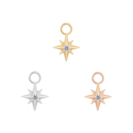 LUMINARY - CZ - GOLD CHARM piercing-zone.com