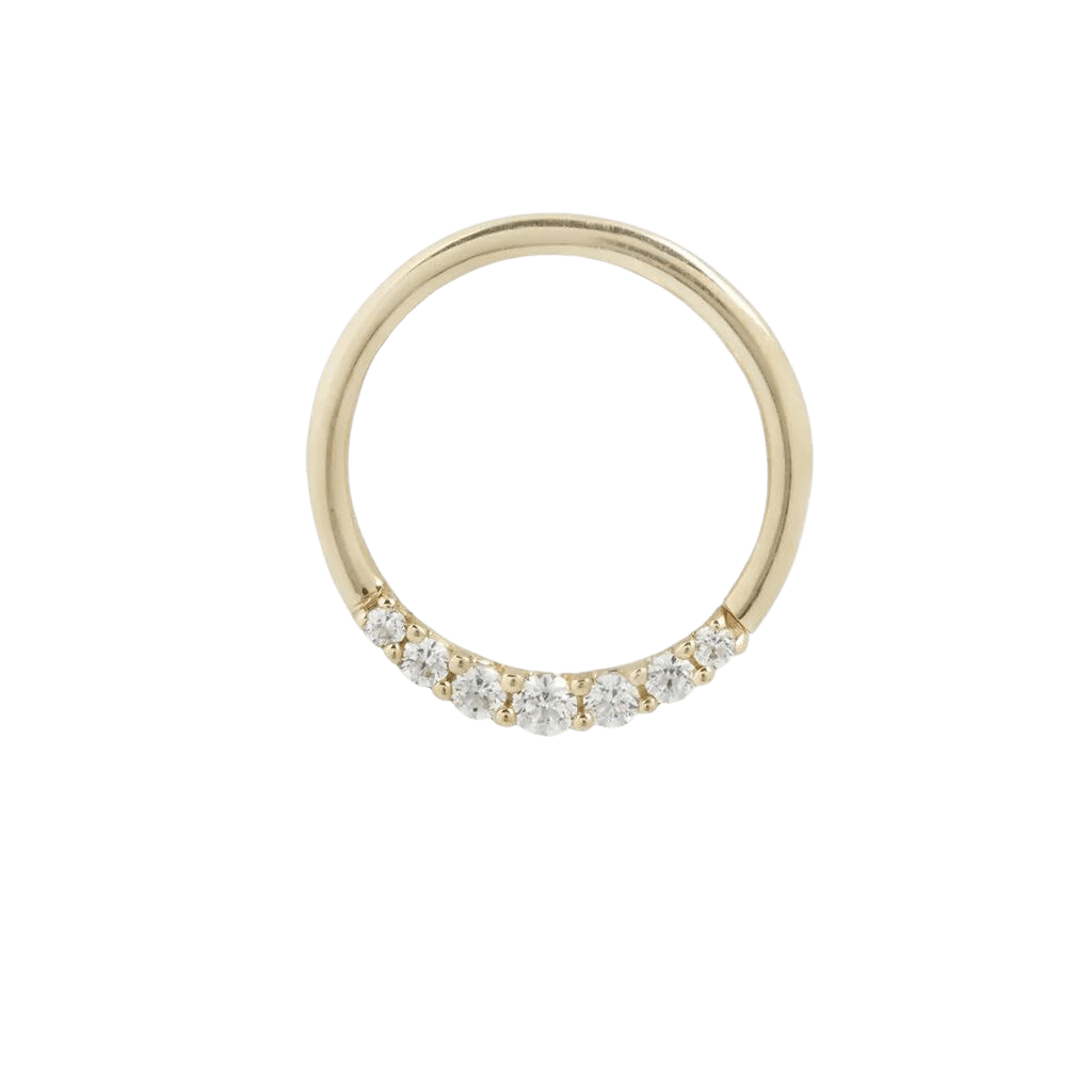 AUDREY - SWAROVSKI CZ - GOLD SEAMLESS RING piercing-zone.com