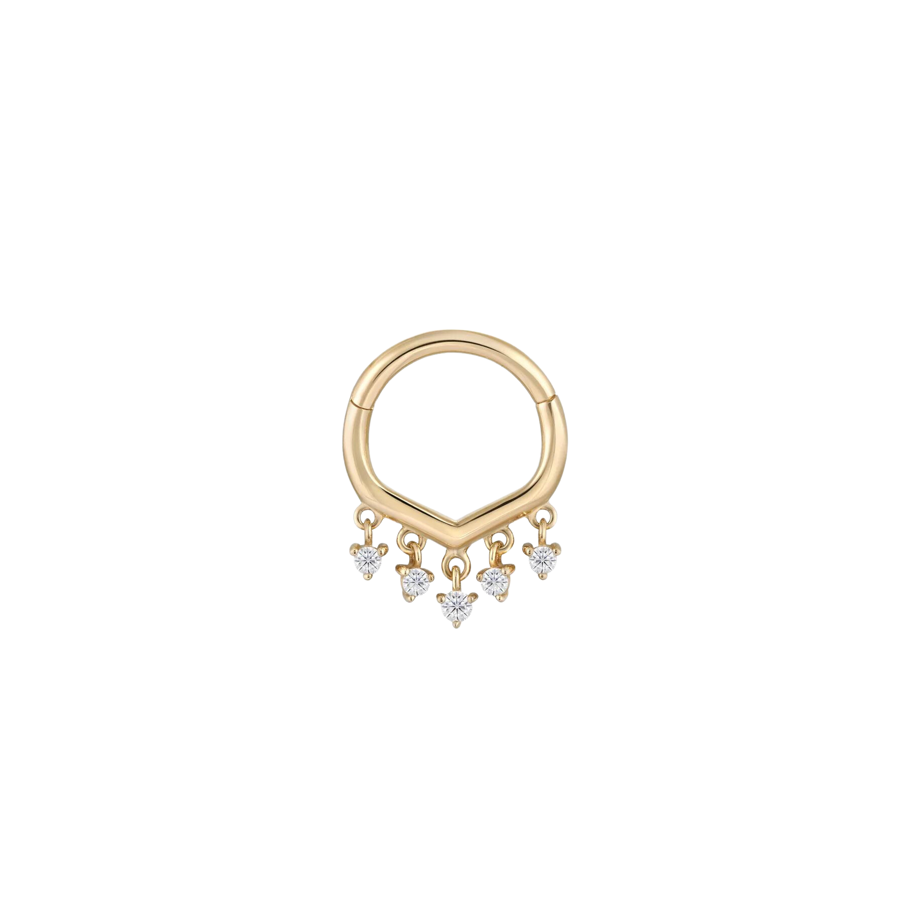 GUESTLIST - CZ - SOLID 14KT GOLD CLICKER piercing-zone.com