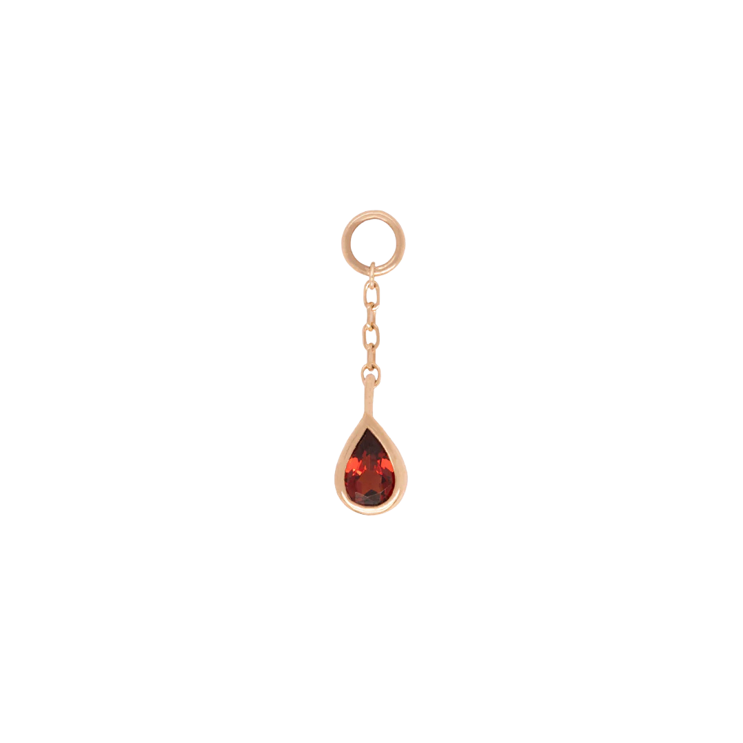 Concorde - Garnet + Chain - Charm