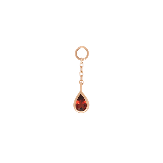 Concorde - Garnet + Chain - Charm