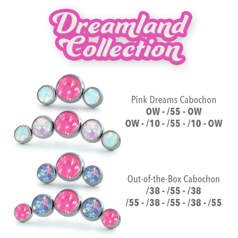 Dreamland Bezel Set Cabochon Cluster - Curved - Curved - NeoMetal piercing-zone.com