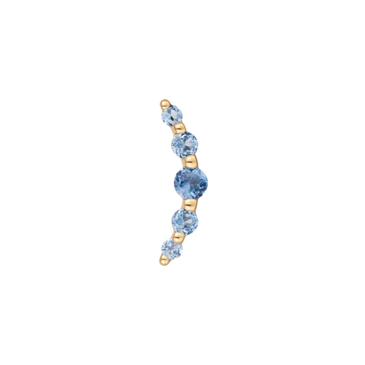 Eternal London Blue Topaz Threadless End – 14K Gold Jewelry