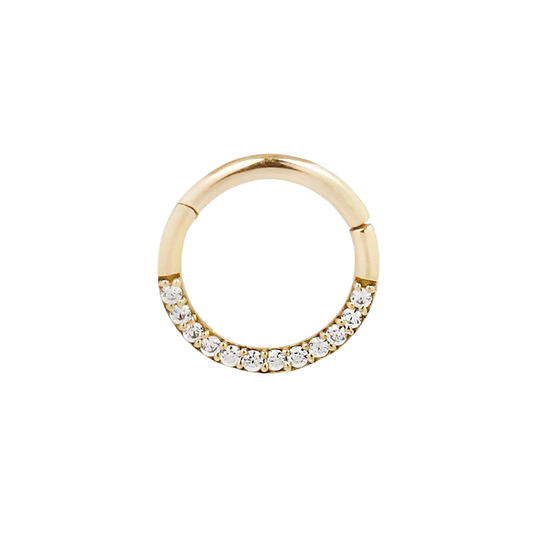 DIA - GENUINE DIAMOND SET SOLID 14KT GOLD CLICKER piercing-zone.com