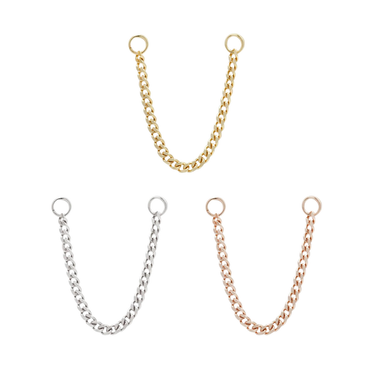 FACETED CHAIN - SOLID 14KT GOLD piercing-zone.com