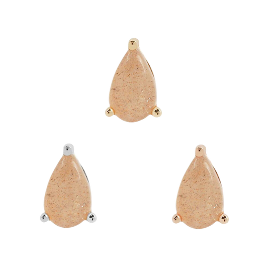 SUNSTONE PEAR - THREADLESS END piercing-zone.com