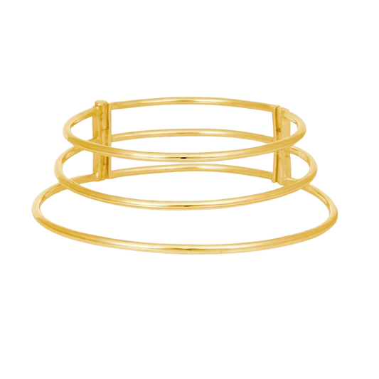 Saturn Coil Three Ring Necklace - TAWAPA piercing-zone.com