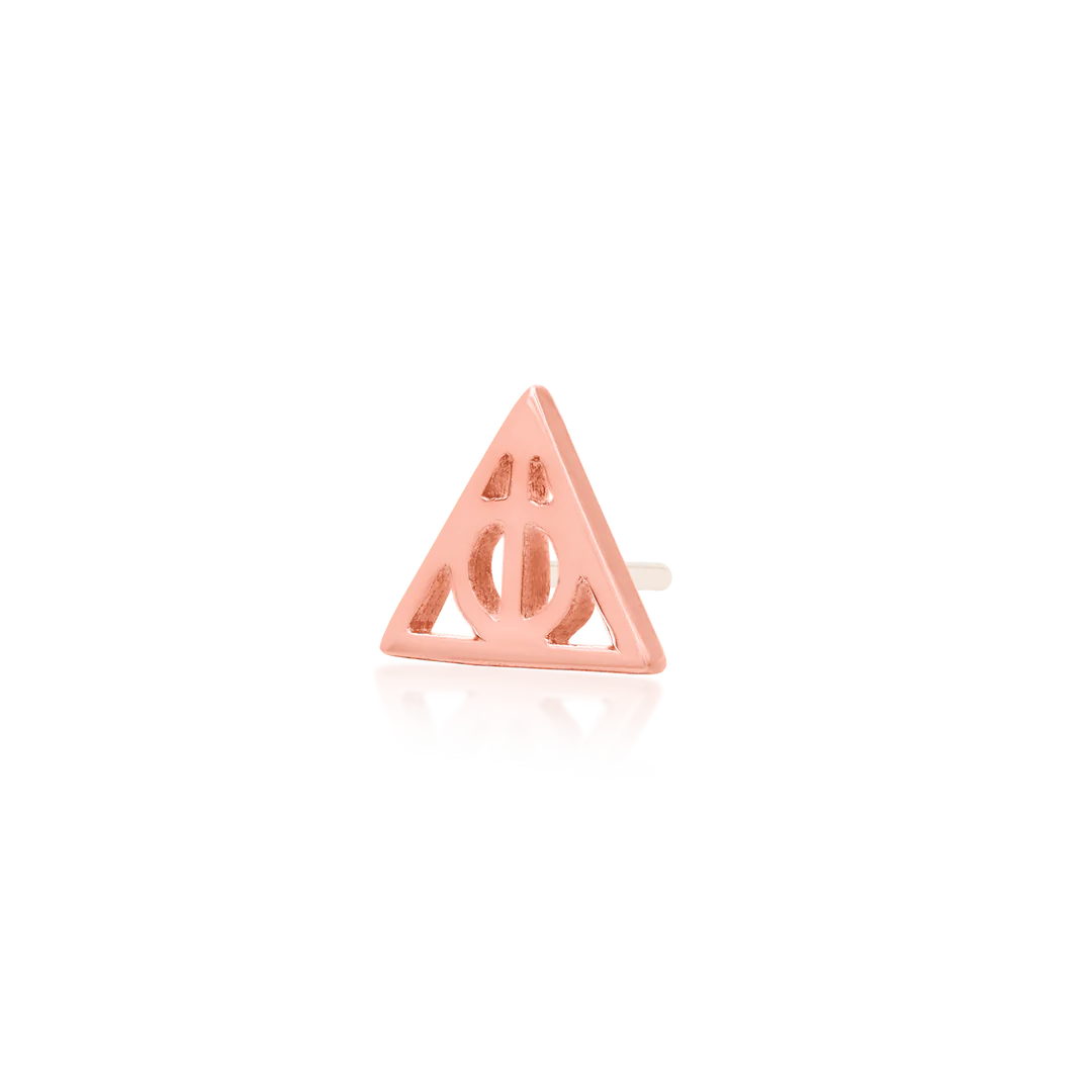 DEATHLY HALLOWS-14K GOLD piercing-zone.com