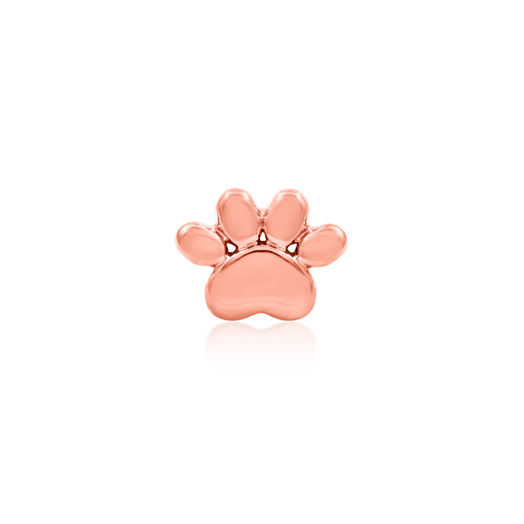 SOLID GOLD DOG PAW-14K GOLD piercing-zone.com