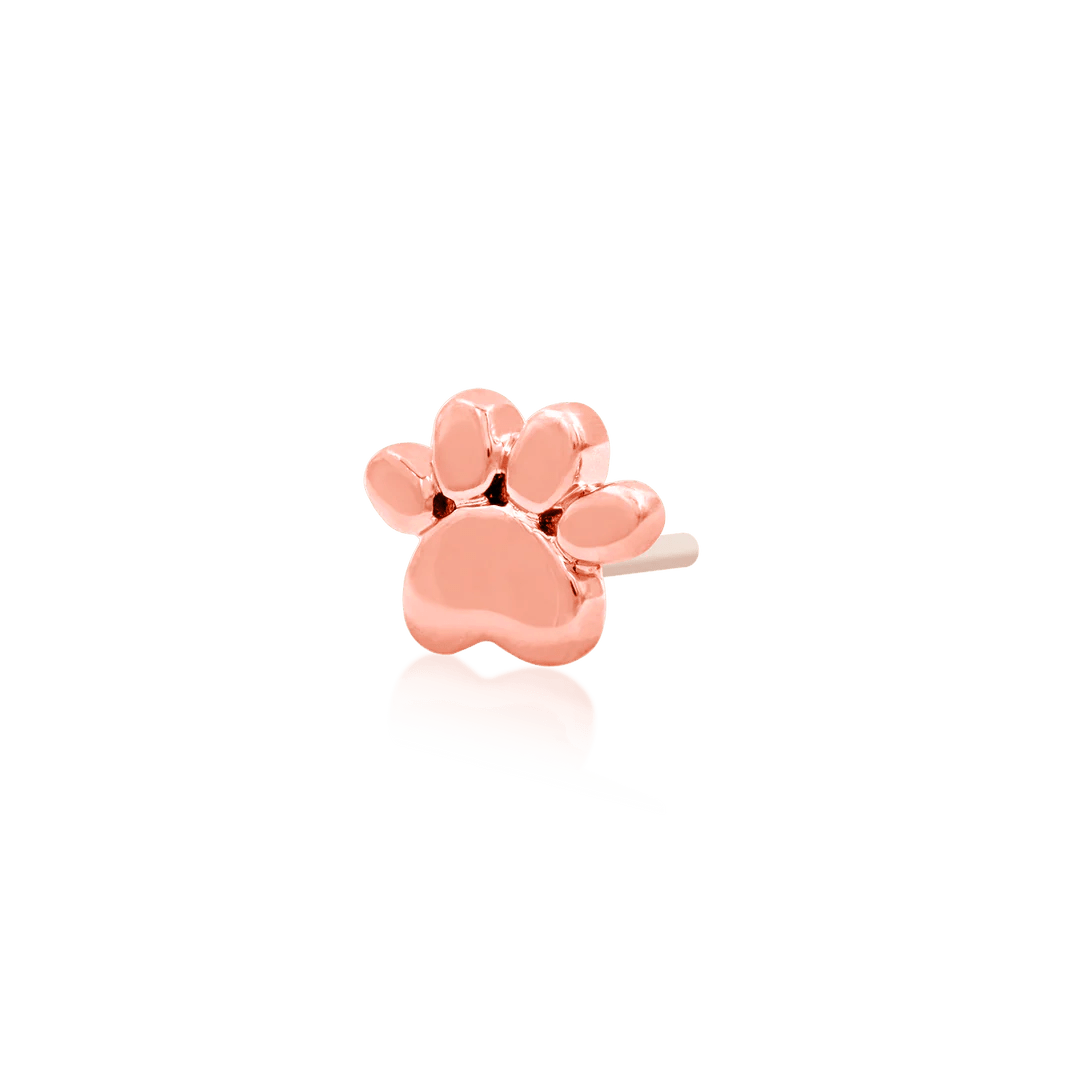 SOLID GOLD DOG PAW-14K GOLD piercing-zone.com