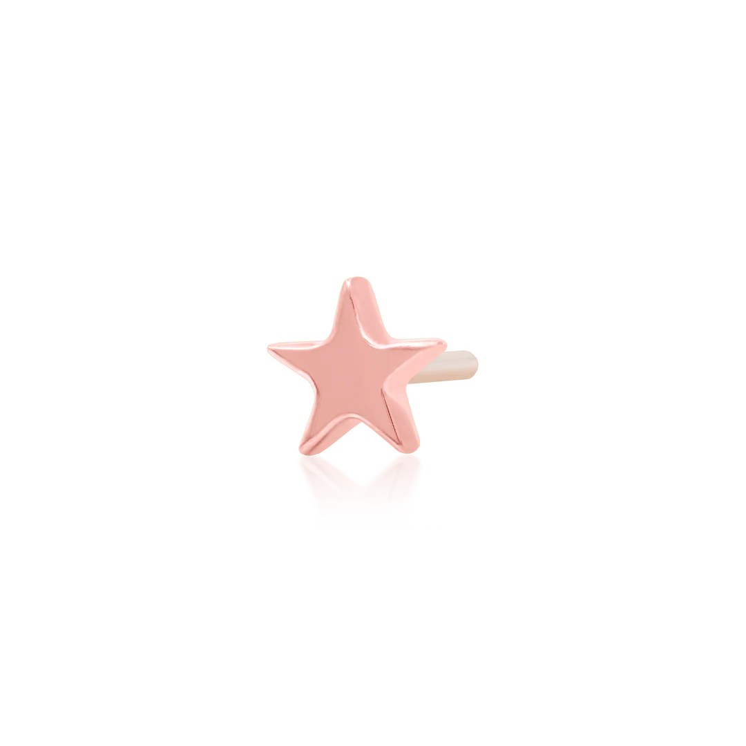 SOLID GOLD STAR-14K GOLD piercing-zone.com