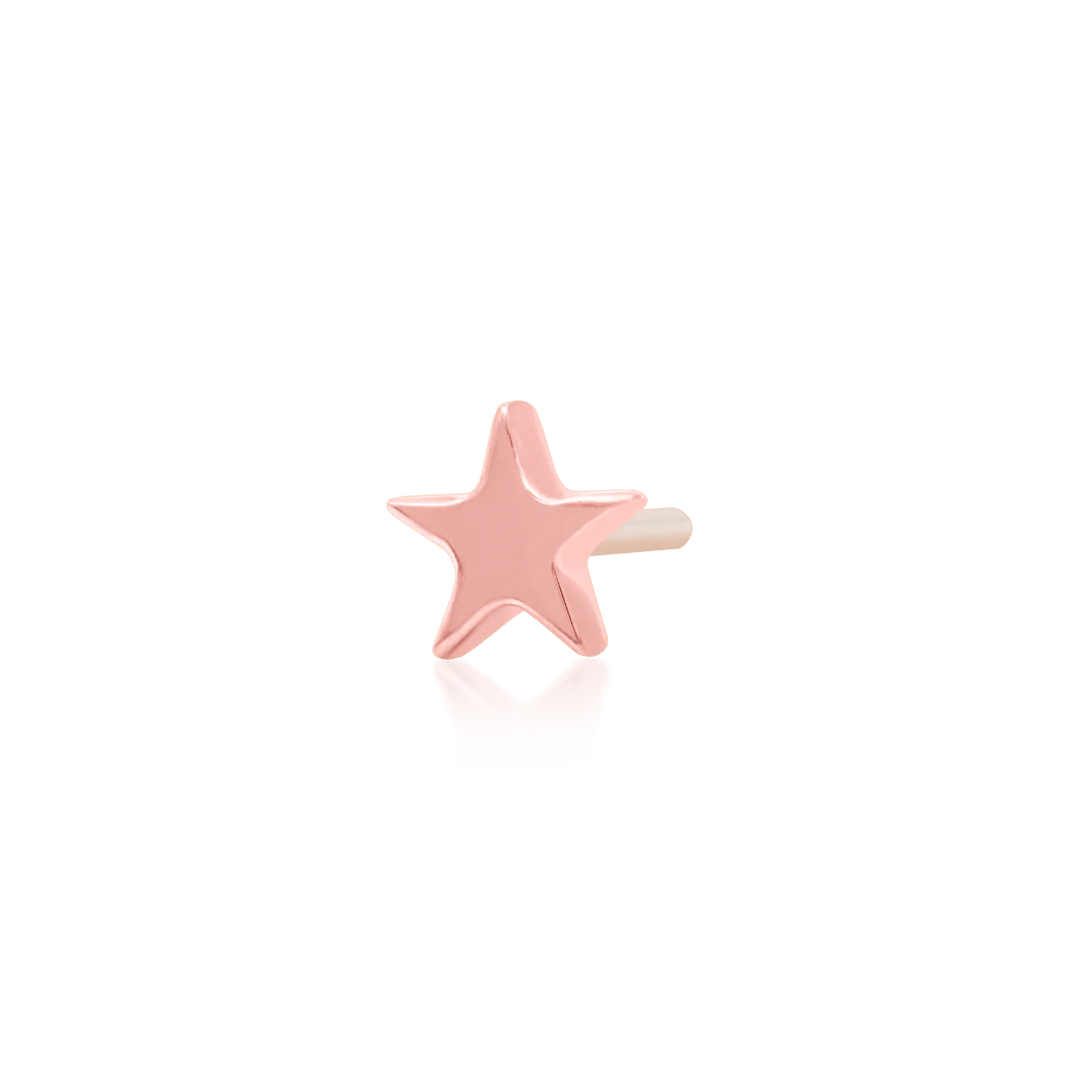 SOLID GOLD STAR-14K GOLD piercing-zone.com