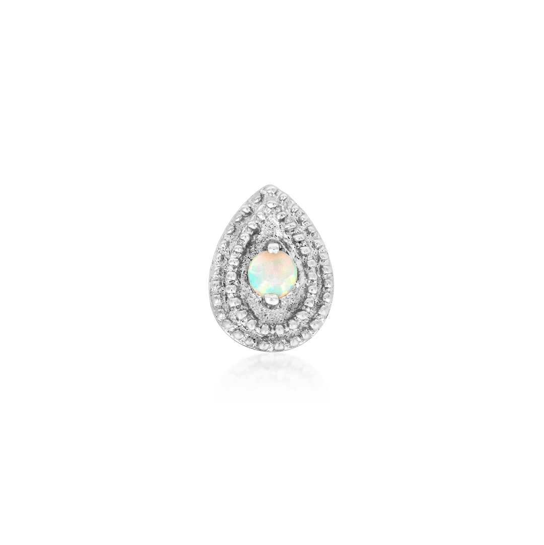PEAR OPAL DOUBLE MILLGRAIN-14K GOLD