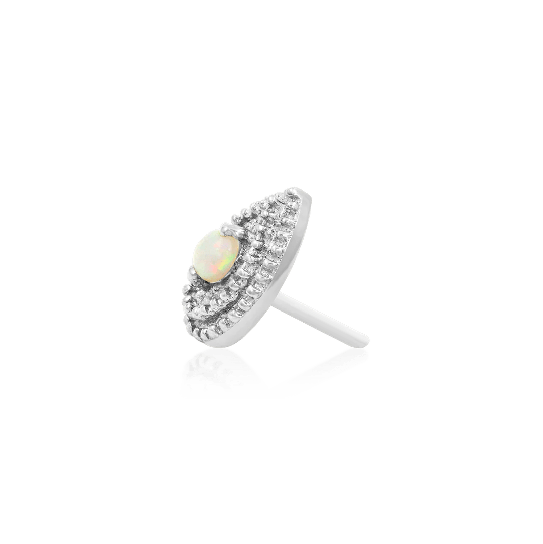 PEAR OPAL DOUBLE MILLGRAIN-14K GOLD