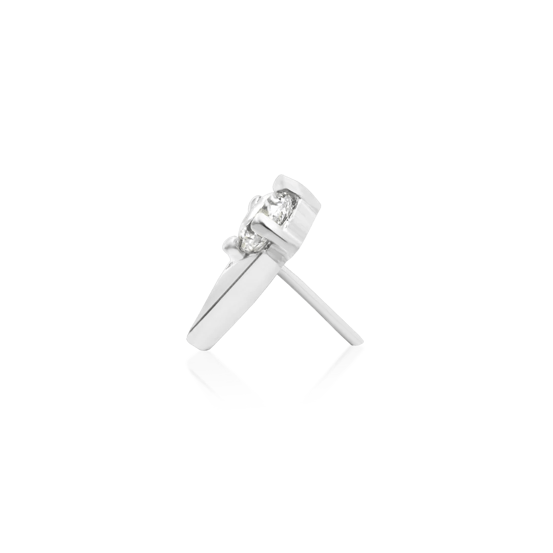 TULIP WITH CZ STONE-14K GOLD piercing-zone.com