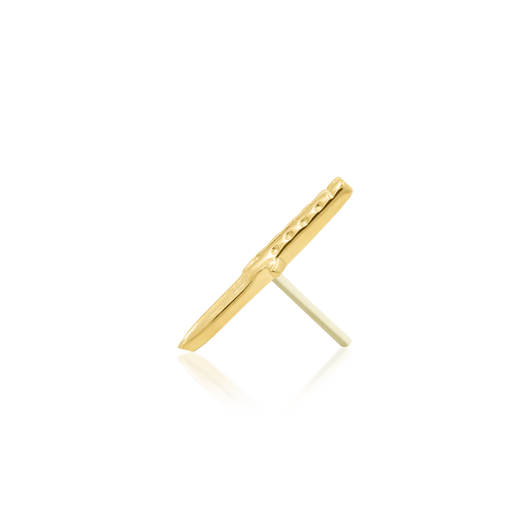 BUTTERFLY KISSES 14K GOLD  - THREADLESS END