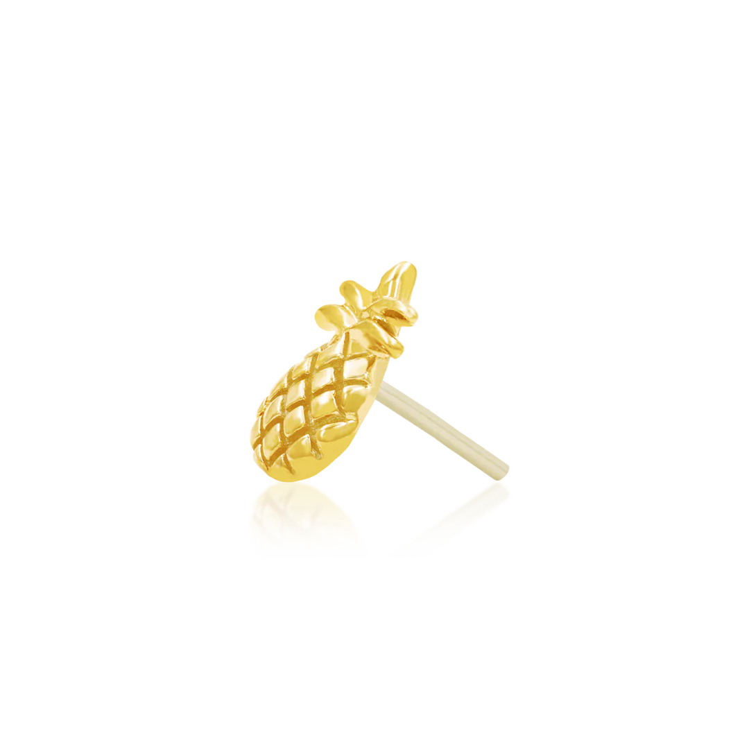 SOLID GOLD PINEAPPLE-14K GOLD
