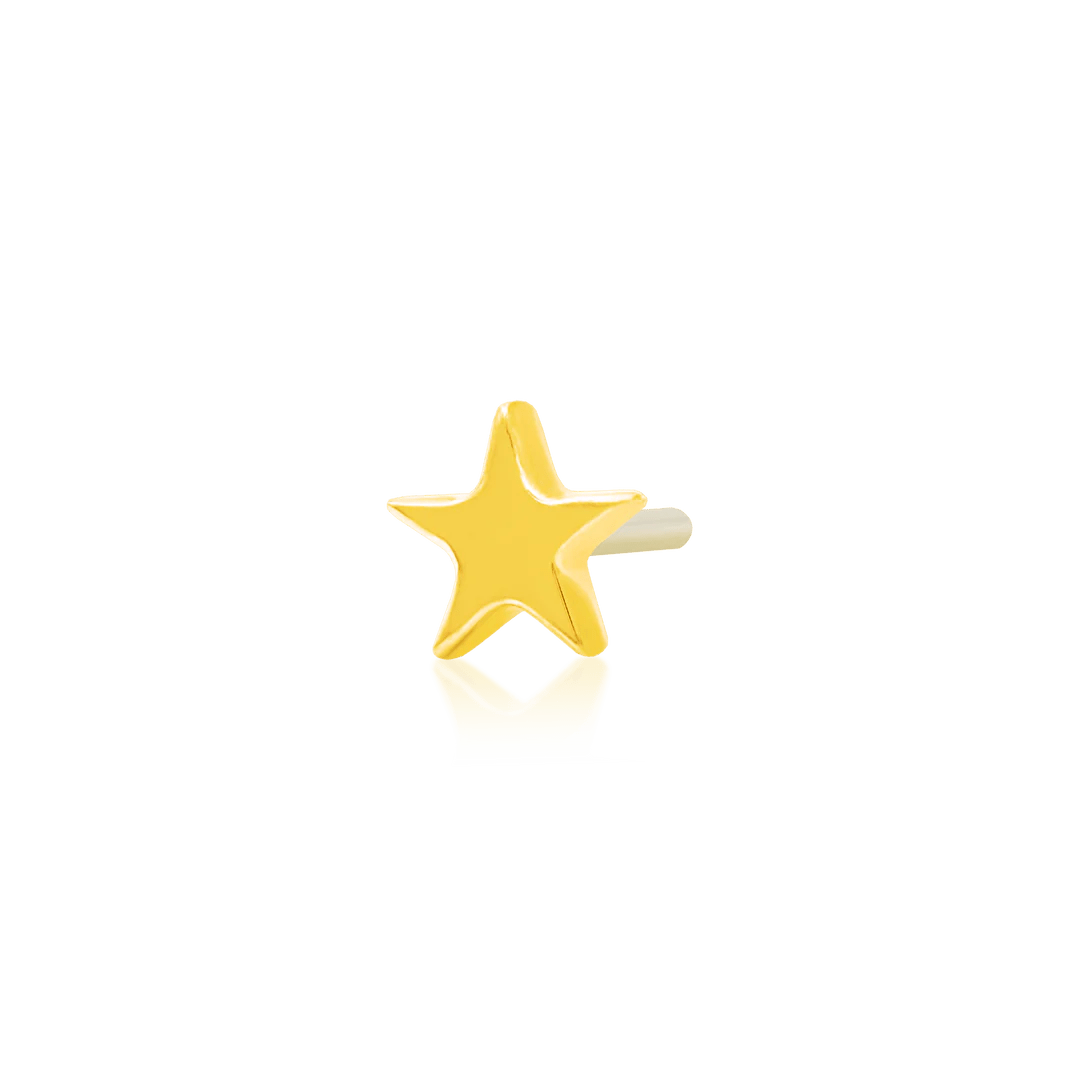 SOLID GOLD STAR-14K GOLD piercing-zone.com