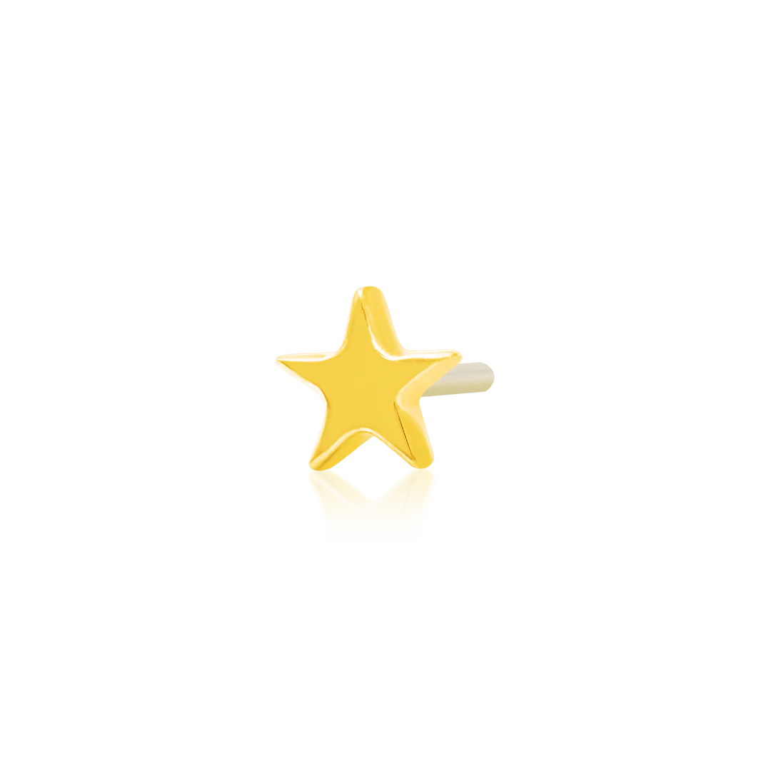 SOLID GOLD STAR-14K GOLD piercing-zone.com