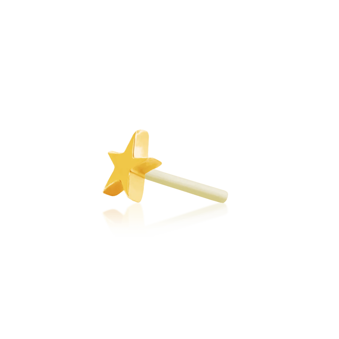 SOLID GOLD STAR-14K GOLD piercing-zone.com
