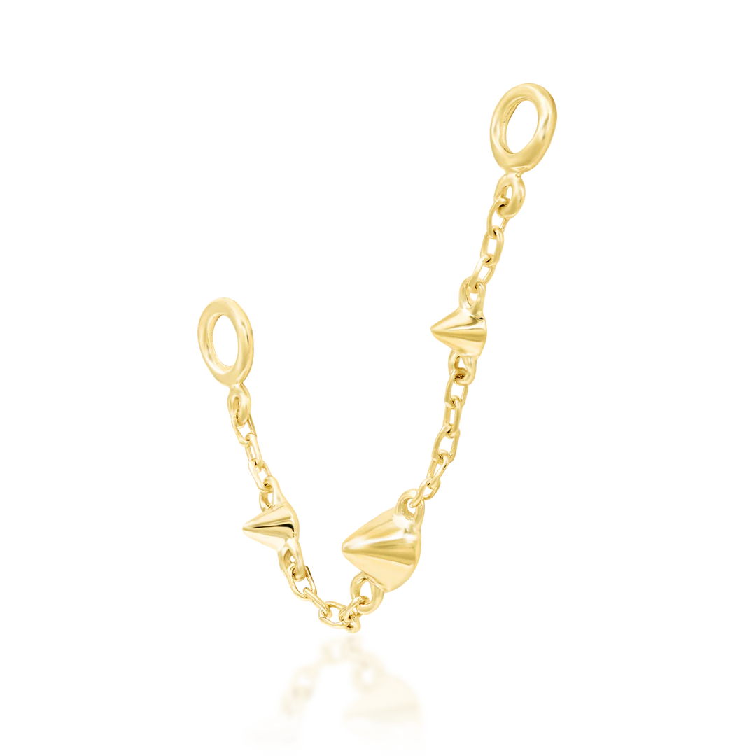Spiked Chain -14K Gold