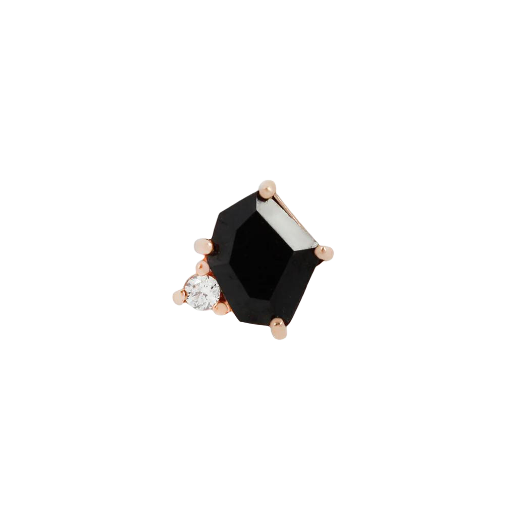 Elicit - Black Spinel + Cz - Threadless End