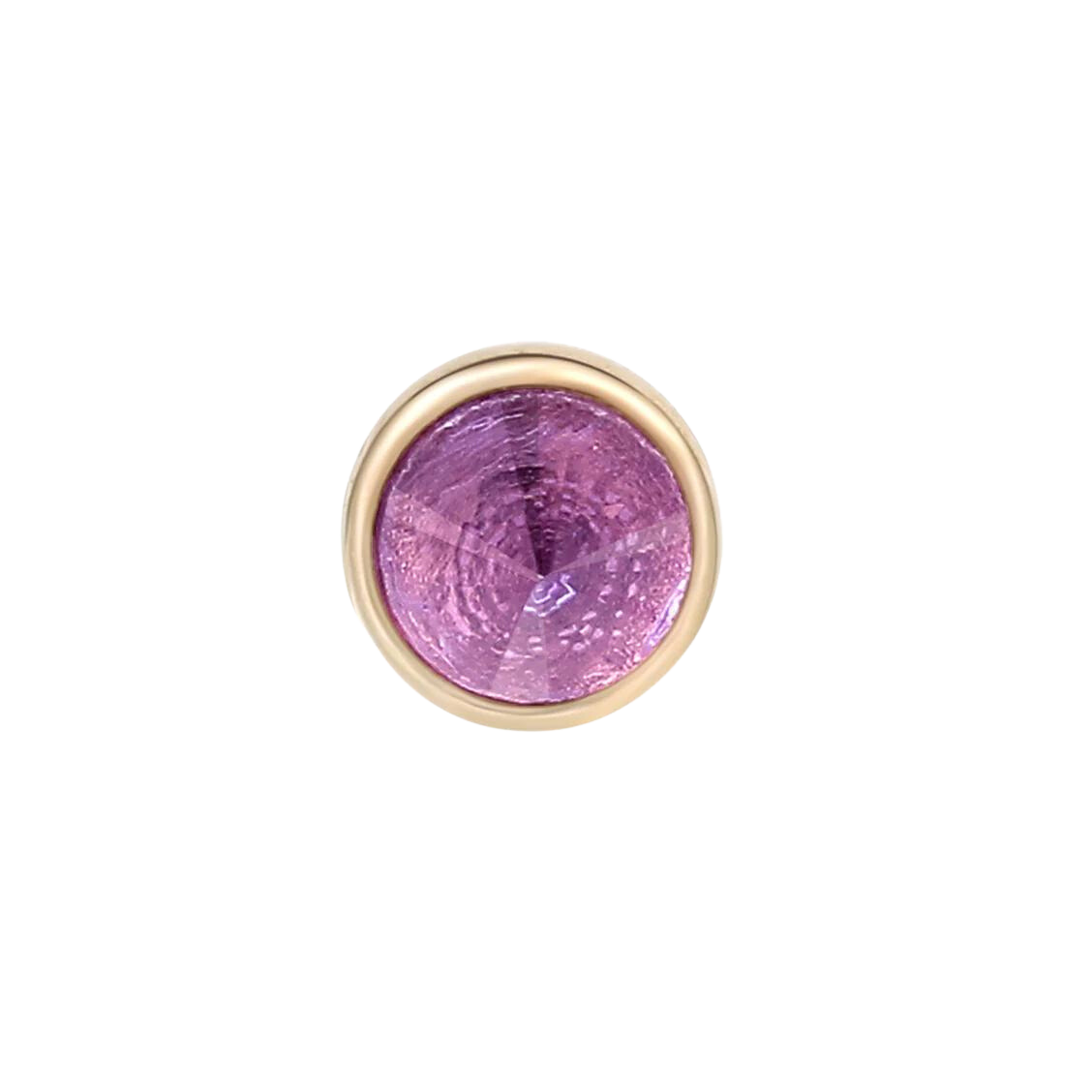 Round Bezel Reverse Set - Amethyst - Threadless End