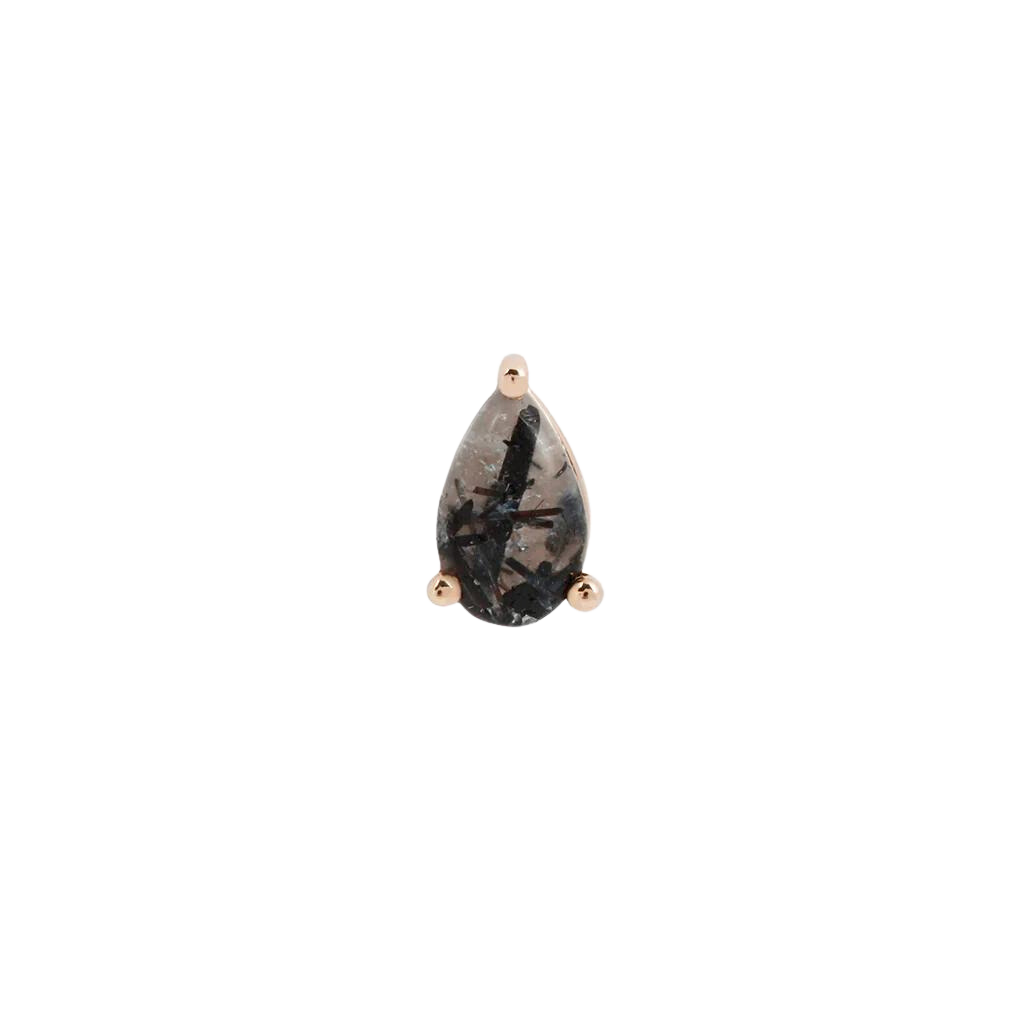 Tourmalated Quartz Pear - Threadless End