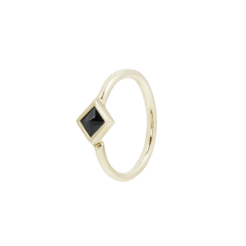 Mae Black Spinel Seamless Ring