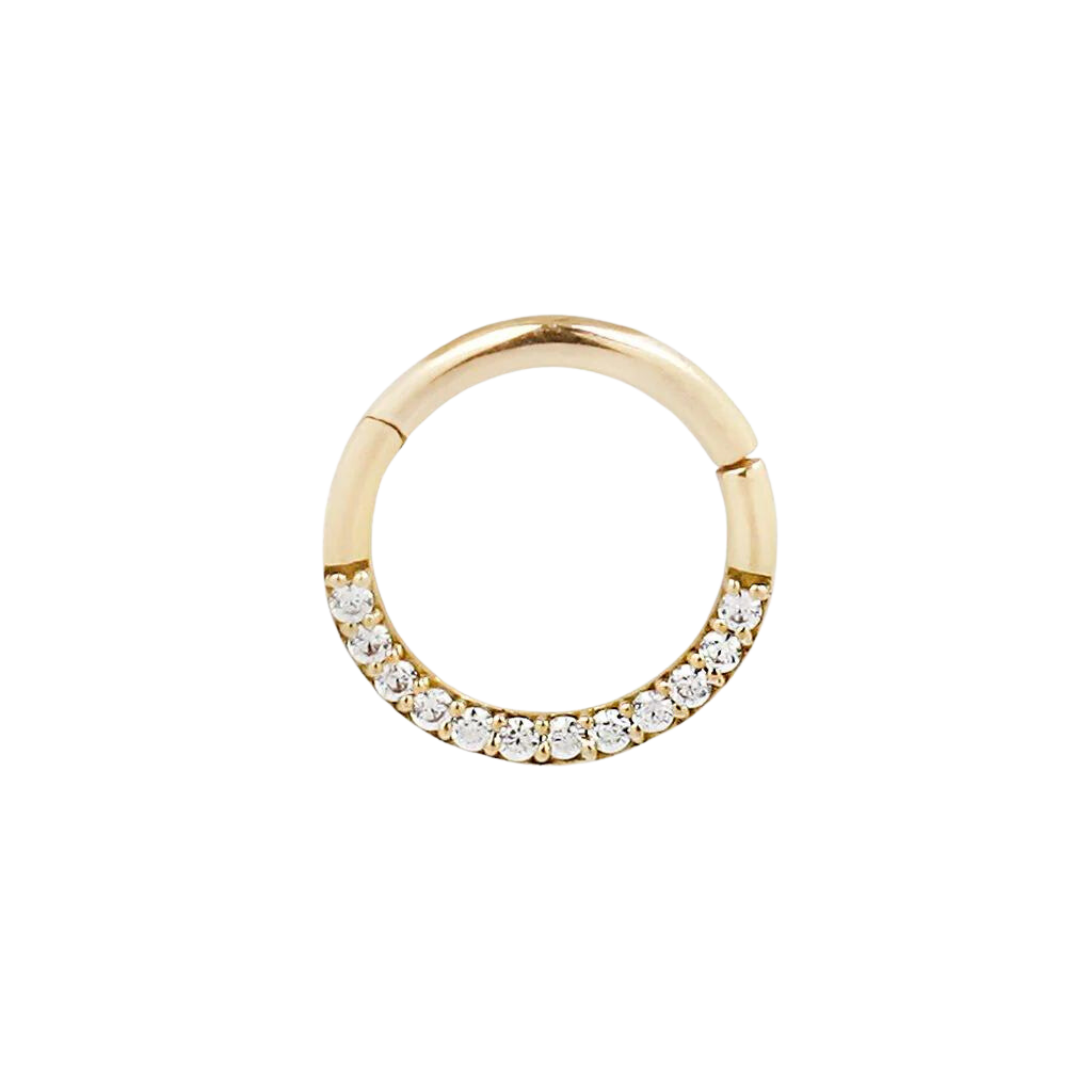 Dia - Genuine Diamond Set Solid 14Kt Gold Clicker