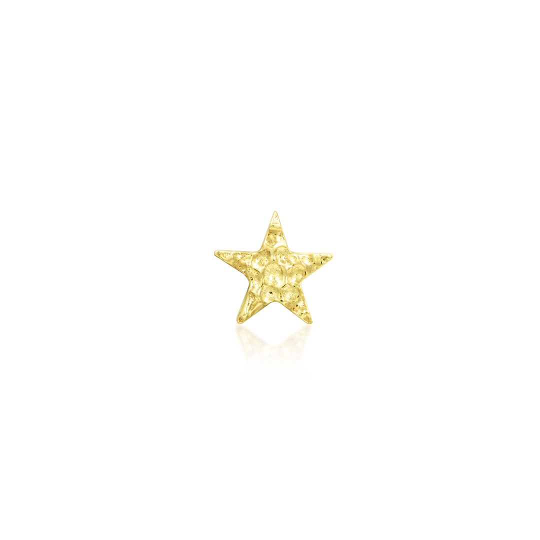 Hammered Star-14K Gold