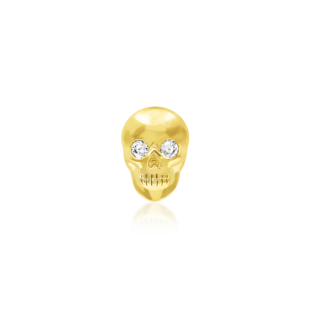 Crystal Skull 14K Gold - Threadless End